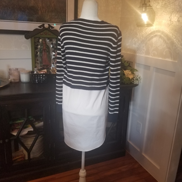 NWOT THEORY Rymlia Layered Striped Sweater - Picture 6 of 7